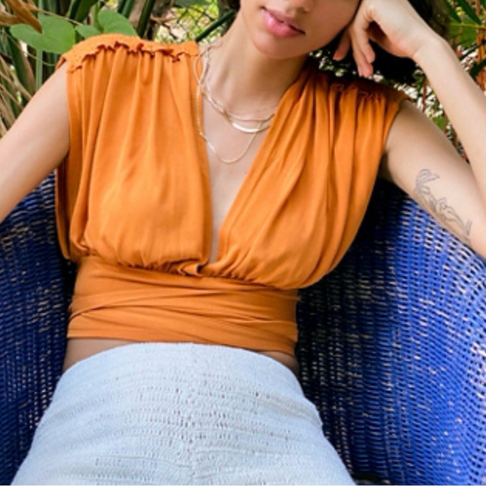 Burnt Orange Kiki Crop Top 🧡